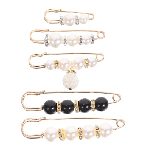 ROMISBABA 5stücke Perlenbrosche Sicherheitsnadel Für Damen Kleidung Pullover Schal Dekorative Brosche Broschennadel Basteln Perlen Broschen Nadeln von ROMISBABA