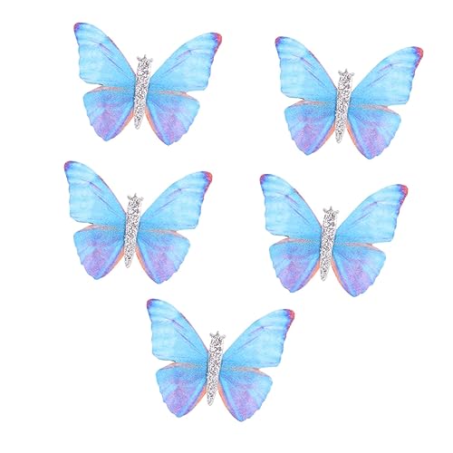 ROMISBABA 5 Stück Teiliges Schmetterling Haarspangen mit Schleifen design Entenschnabel Clip Fester Halt für Haartypen Elegante Haarklammern für Damen Mädchen und Frauen Sanft und Schonend von ROMISBABA