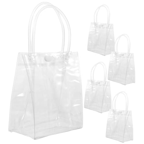 ROMISBABA 5 Stück Tragetasche Weintragetasche Transparente Handtaschen Weinbeutel Wiederverwendbare Weintasche Transparente Beutel Mit Griffen Geschenkbeutel ROMISBABA 5 Stück Tragetasche Weintragetasche Transparente Handtaschen Weinbeutel Wiederverwendbare Weintasche Transparente Beutel Mit Griffen Geschenkbeutel von ROMISBABA