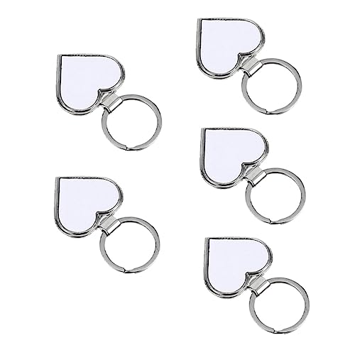 ROMISBABA 5 Stücke Leer Gedruckt Wärmeübertragung Schlüsselinhaber DIY Handgefertigte Leere Schlüsselring von ROMISBABA