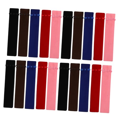 ROMISBABA 50 Stück Fleece -Stiftbeutel Schulbedarfstasche einzelne Federtasche kleines Federmäppchen Stiftbehälter Aufbewahrungstaschen für Stifte Schulstiftbeutel Brunnenpenstfall Flanell von ROMISBABA