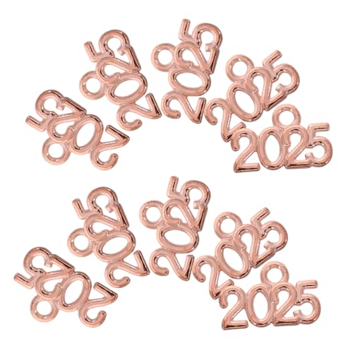 ROMISBABA 50 Stück Teiliges DIY Schmuck Anhänger Zahlen Charms aus Robustem Legierungsmetall für Halsketten Armbänder Anhänger Vielseitig Einsetzbar Modisches Vintage Design in Roségold von ROMISBABA