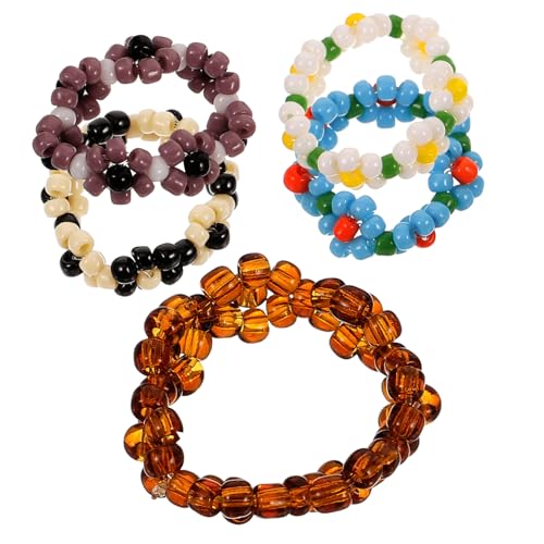ROMISBABA 5Stücke Teiliges Bunter Blumenschmuckringe für Damen Verstellbare Fingerringe Elastischem Material für zu Geburtstagen Feiertagen Elegantes Design ROMISBABA 5Stücke Teiliges Bunter Blumenschmuckringe für Damen Verstellbare Fingerringe Elastischem Material für zu Geburtstagen Feiertagen Elegantes Design von ROMISBABA