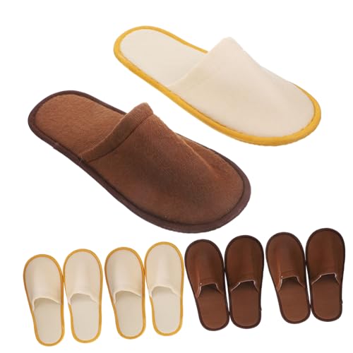 ROMISBABA 6 Paare Einweg Hausschuhe für Gäste Weiche Pantoffeln Rutschfest Leicht Komfortable Dicke Sohle Geeignet für Hotel Gästezimmer Zuhause und Reisen von ROMISBABA