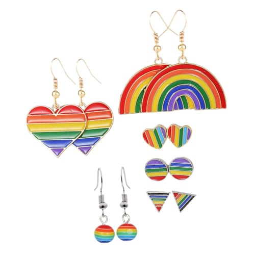 ROMISBABA 6 Paare Regenbogen Ohrstecker Tropfen Ohrringe Pride Schmuck Kreative Tropfenform Modisch für Damen Valentinstag Vielseitig und Leicht zu Tragen ROMISBABA 6 Paare Regenbogen Ohrstecker Tropfen Ohrringe Pride Schmuck Kreative Tropfenform Modisch für Damen Valentinstag Vielseitig und Leicht zu Tragen von ROMISBABA