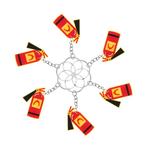 ROMISBABA 6stücke Teiliges Feuerlöscher Schlüsselanhänger Hängende Dekoration Für Feuerwehr-Themen Schlüsselanhänger Für Taschen Rucksäcke Und Mehr Für Feuerwehrliebhaber Und von ROMISBABA