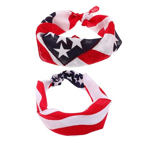 ROMISBABA 6 Stück Flaggen Baumwoll Bandanas Schnelltrocknend und Schweißabsorbierend Multifunktionale Kopftücher und Halstücher für Outdoor-sport Radfahren und Patriotische Anlässe von ROMISBABA