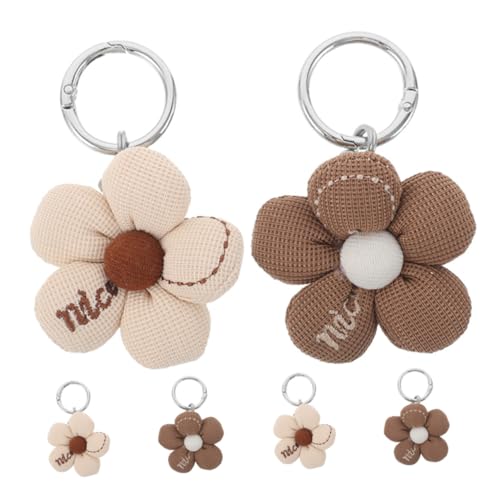 ROMISBABA 6 Stück Schlüsselanhänger Und Halter Für Kleine Gepäckschlüssel Reisen Blütenblatt Multifunktionale Zubehörartikel Mehrzweckkappe Sommerblume Einzigartiges Blumenmuster Für von ROMISBABA