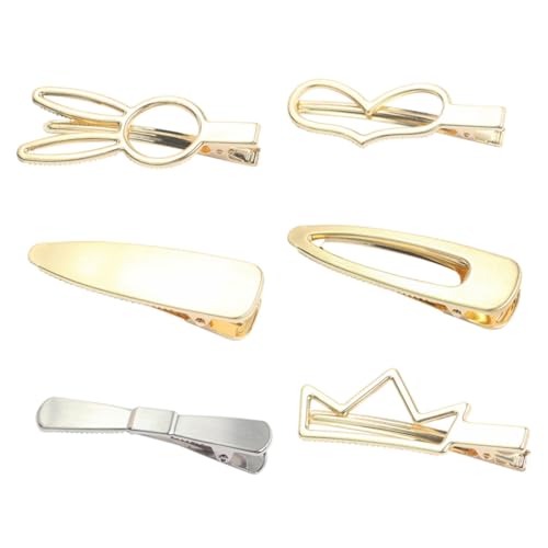 ROMISBABA 6 Stück Teiliges Metall haarclips mit Hohlem Karikatur design Langlebige Legierung Rutschfeste Haarklammern für Mädchen und Damen Modischer Haarschmuck Silber Vielseitig von ROMISBABA