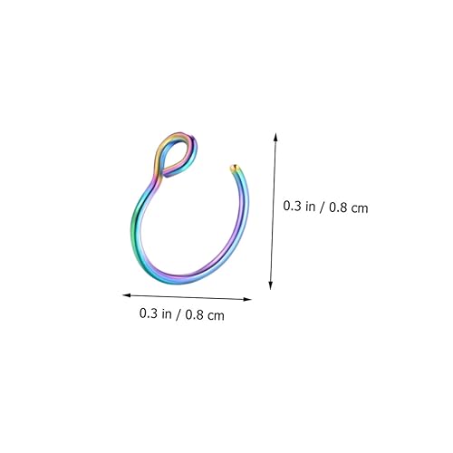 ROMISBABA 6 Stück Teiliges Nasenringe Nasenpiercing Schmuck Damen Nasenstecker in Roségold Silber Gold Dunkelblau Robust und Modisch für Nasendekoration von ROMISBABA