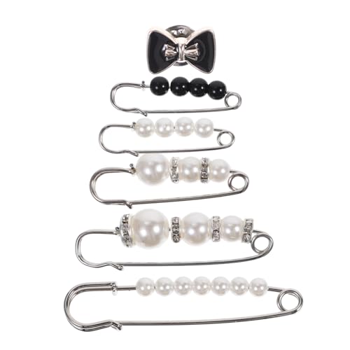 ROMISBABA 6 Stück Teiliges Set Perlen Broschen Anstecknadeln für Damen Stilvolle Sicherheitsnadeln für Kleidung Kleider und Schals Einzigartige und Dekorative Accessoires von ROMISBABA