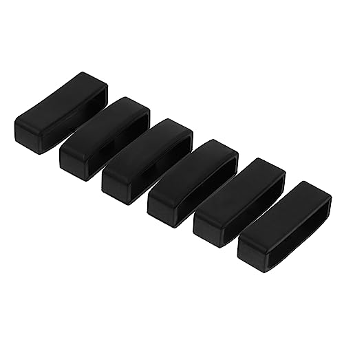 ROMISBABA 6 Stück Watch Band Keeper Verlust Armband Halter für Uhrenbänder Tpu Schwarz Rutschfest und Hautfreundlich für und von ROMISBABA