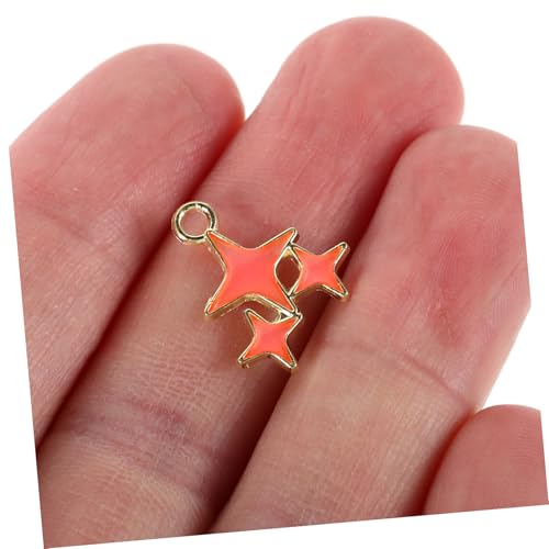 ROMISBABA 60 Stück Teiliges Sternanhänger Legiertem mit Transparentem Ölauftrag Glänzende Diy Charms für Ohrringe Halsketten Armbänder Haarschmuck und Schlüsselanhänger Vielseitig Einsetzbar von ROMISBABA