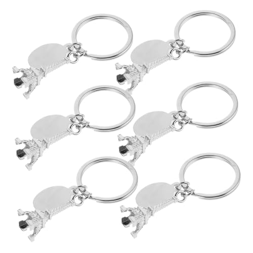 ROMISBABA 6stücke Eiffelturm Anhänger Schlüsselanhänger Miniatur Eiffelturm Charm Schlüsselanhänger Handwerkskunst Französische Dekorationen Bezaubernder Anhänger Für von ROMISBABA