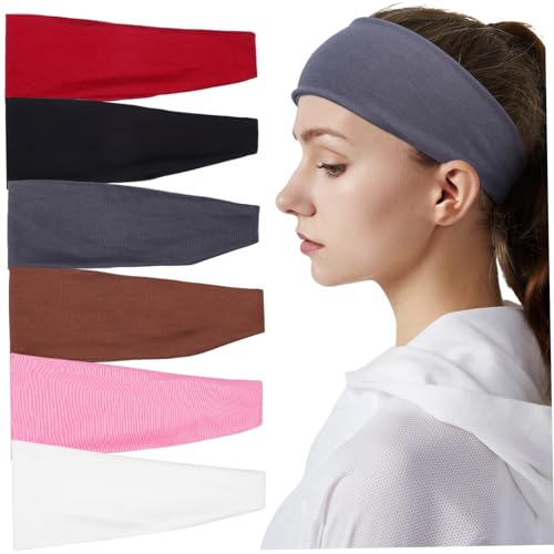 ROMISBABA 6stücke Sport Stirnbänder Yoga Stirnbänder Atmungsaktiv Schweißableitend Elastisch Lauf Für Verschiedene Aktivitäten von ROMISBABA