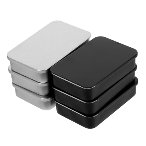 ROMISBABA 6stücke Teiliges Metallkartenetui Für Kreditkarten Und Ausweise Schickes Und Praktisches Id-aufbewahrungsbox Geschäftsreisende Kompakt Und Leicht Mit Schiebbarer Abdeckung Für von ROMISBABA