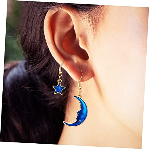 ROMISBABA 7 Paar Retro Ohrhänger Damen Mond Stern Planet Anhänger Vintage Schmuck Leicht und Vielseitig für Alltag und von ROMISBABA