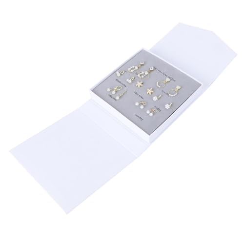 ROMISBABA 7 Paare Damen Ohrstecker Set mit Stilvollen Perlen Schlichtes Design Feiner Schmuck für Alltag Party Hochzeit Perfektes für Frauen und Mädchen von ROMISBABA