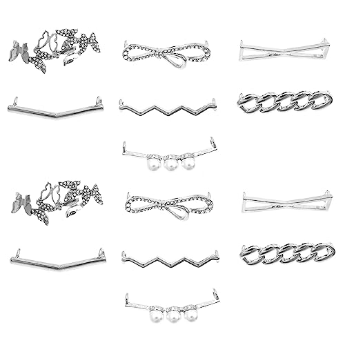 ROMISBABA 7 Paare Lock Schnürsenkelschließen Dekorative Schuhclips für Damen Fit für Sneakers und Flache Schuhe Verschiedene für von ROMISBABA