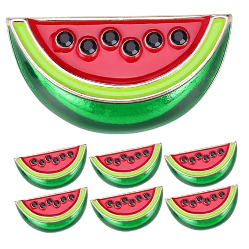 ROMISBABA 7 Stück Kreative Teiliges Wassermelonen Broschen Sommer Anstecknadeln Leicht Cartoon Obst Schmuck Für Damen Frucht Accessoires von ROMISBABA