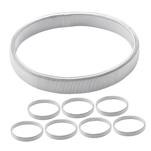 ROMISBABA 8 Stück Elastische Ärmelhalter Teiliges Verstellbare Metallarmbänder für Herren und Damen Kratzfest Leichter Unisex Ärmelhalter für Formelle und Outfits von ROMISBABA