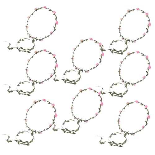 ROMISBABA 8 Stück Teiliges Braut Blumenkranz Künstliche Blüten Haarband Langanhaltend Frisch Vielseitig Einsetzbar für Strandhochzeit Fotoshootings Brautjungfern Haarschmuck Stilvoller von ROMISBABA