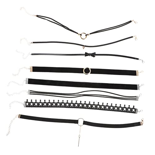 ROMISBABA 8Stücke Teiliges Choker für Frauen Einfache Verstellbare Halskette Modisches Accessoire für Verschiedene Anlässe Langlebig Vielseitig von ROMISBABA