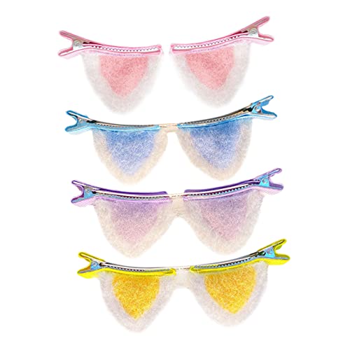 ROMISBABA 8stücke Katzenohren Haarspangen Mit Niedlichem Design Gelb Blau Rosa Stilvolle Haaraccessoires Für Partys Kostüme Und Besondere Anlässe von ROMISBABA