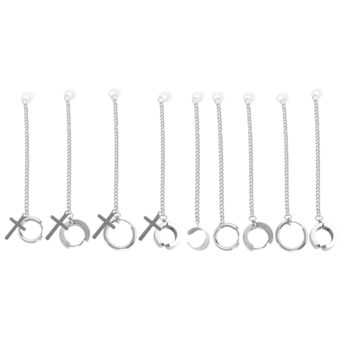 ROMISBABA 9 Stück Teiliges Anti lost Ohrclip aus Titanstahl Langlebige Verblassungsfreie Ohrschmuckschutz für Kabellose Kopfhörer Ergonomisch Modisch Geeignet für Sport und Alltag von ROMISBABA