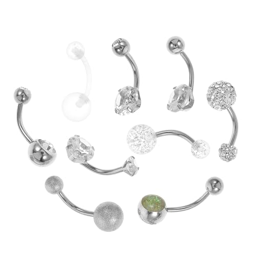 ROMISBABA 9 Stück Bauchnabelpiercing Aus Chirurgenstahl Herz Design Langlebige Nabelringe Für Frauen Glänzendes Piercingschmuck Für Mädchen Bauchschmuck Für Besondere Anlässe von ROMISBABA
