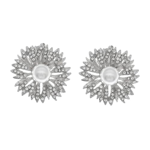 ROMISBABA Abnehmbare Schuhclips mit Strass und Perlen Damenschuh Brosche für Pumps Vielseitiger Brautschuhschmuck Hochwertiger Zinklegierungs Schuhschmuck für Hochzeit und Alltag von ROMISBABA