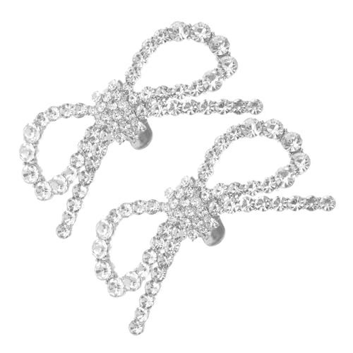 ROMISBABA Abnehmbare Strass Schuhclips mit Schleifen design DIY Hochzeitsschmuck für Damenpumps Vielseitige Clips für Brautschuhe Langlebige Glitzernde High Heels Accessoires von ROMISBABA