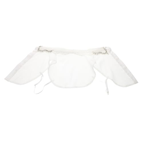 ROMISBABA Abnehmbarer Blusenkragen Damen Chiffon Polyester Strass Halbkragen für Pullover Jacken Frühling Herbst Winter Modischer Einsatz von ROMISBABA
