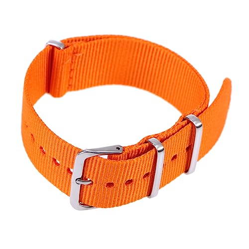 ROMISBABA Uhrenarmband Aus Gewebtem Nylon 18 Mm Orange Ersatz für Uhrenarmband und Bequem von ROMISBABA