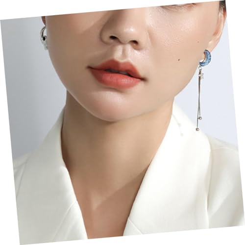 ROMISBABA Asymmetrische Astronaut Ohrringe mit Tassel Anhänger Lange Dangle Statement Ohrhänger für Damen Weltraum Schmuck für Partys Hochzeit Festival von ROMISBABA