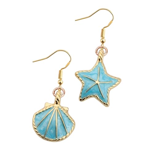 ROMISBABA Asymmetrische Muschel Ohrstecker mit Design Sommerliche Strand Ohrringe Damen Ohraccessoires Leichte Komfortable Schmuckstücke für Alltag und Party von ROMISBABA