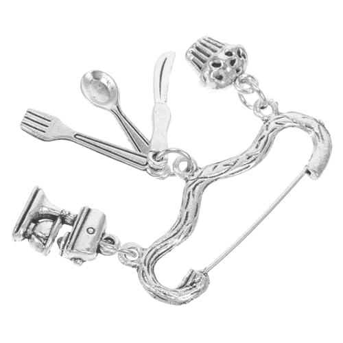 ROMISBABA Bäckerbrosche aus Langlebiger Zinklegierung Dekorative Anstecknadel für Kochkostüm Backinspirierte Schmuckbrosche Vielseitiger Pin für Mützen und Festliche Anlässe von ROMISBABA