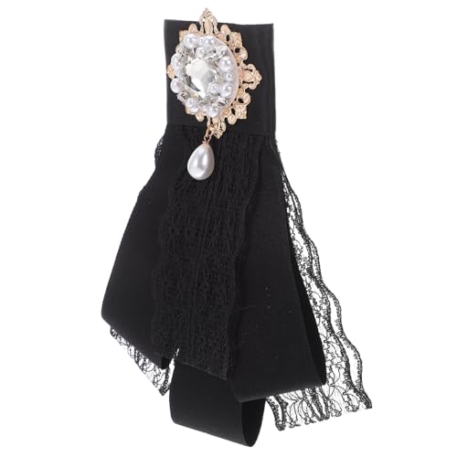 ROMISBABA Barock Schleifenbrosche mit Funkelnden Strass und Perlen Vorgebundene Schleifen-anstecknadel für Damen Vielseitiges Modeaccessoire für Hemden Taschen und Hochzeiten von ROMISBABA