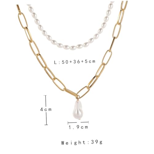 ROMISBABA Barocke Halskette mit Perlenanhänger Retro Design Leichter und Bequemer Damen Schmuck aus Hochwertiger Legierung für Alltag Party Geschenk zu Geburtstag und Muttertag von ROMISBABA