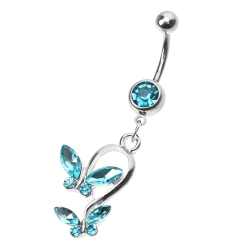 ROMISBABA Bauchnabelpiercing Damen Schmetterling Schmuck Elegant Hängend Leicht Komfortabel Für Strandparty von ROMISBABA