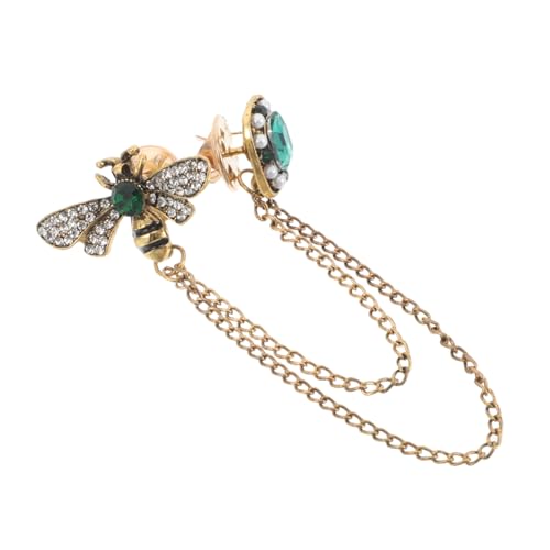 ROMISBABA Bienenbrosche mit Hängender Quaste Vintage Reversnadel Anstecknadel Eleganter Anzugbrosche für Damen und Herren Modisches Accessoire für Business und Freizeit von ROMISBABA