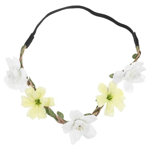 ROMISBABA Weißes Handgefertigtes Blumenhaarband Für Damen Haarkrone Für Hochzeiten Festivals Und Fotoshootings Stilvolles Stirnband Für Besondere Anlässe Und Kreative Auftritte von ROMISBABA