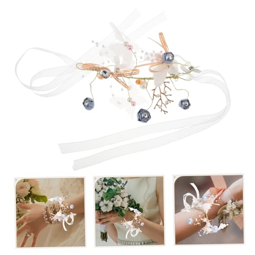 ROMISBABA Blumenhandgelenk Corsage Hochzeit Braut Handgelenk Blume Brautjungfer Blumenarmband Hochzeitsdekorationen Braut Handgelenk Blume Hochzeitsbedarf von ROMISBABA