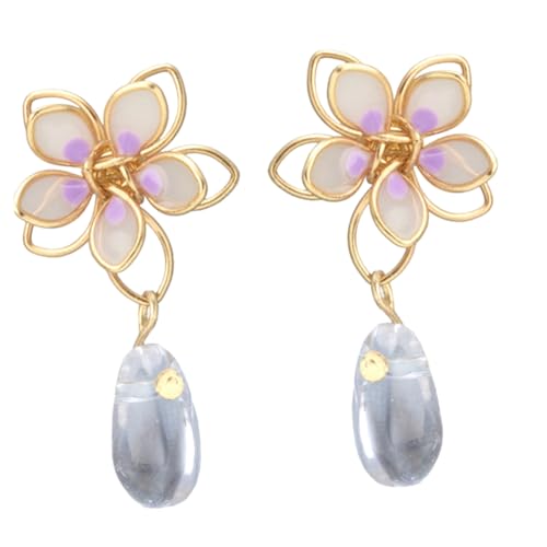 ROMISBABA Blumige Wasserfall Ohrringe Damen Blumen Ohrstecker Elegant Floral Ohrschmuck Für Frauen Geschenkidee von ROMISBABA