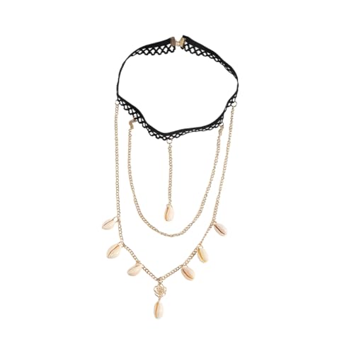 ROMISBABA Bohemian Bein Kette Elastisch mit Muschelverzierung Mehrlagige Körperkette für Strand und Festival Modischer Schmuck für Damen Bequemes Tragen Vielseitig Kombinierbar von ROMISBABA