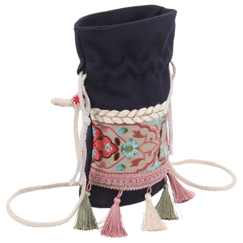 ROMISBABA Bohemian Bucket Bag Damen Schultertasche Canvas Umhängetasche mit Kordelzug Praktisch Langlebig Alltag Shopping Freizeit Party Tasche für Frauen von ROMISBABA