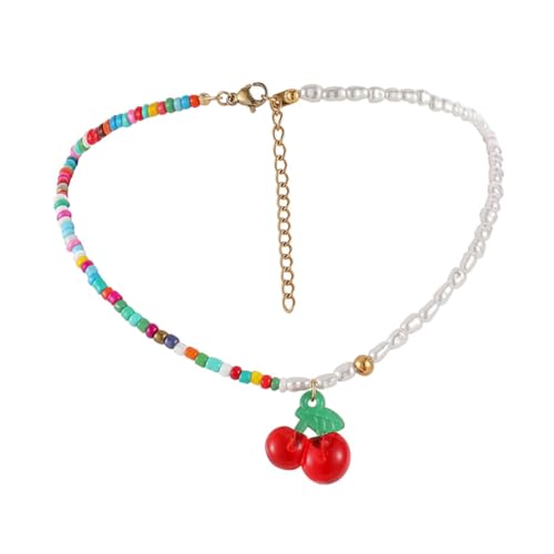 ROMISBABA Bohemian Kette mit Bunten Perlen und Anhänger Stilvolle Choker Halskette für Damen für Alltag Feiern und Besondere Anlässe von ROMISBABA