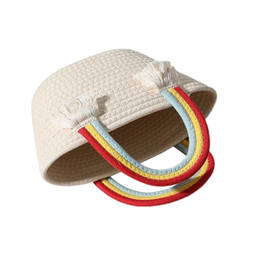 ROMISBABA Bohemian Style Strandtasche Damen Handgewebte Baumwolltasche Große Kapazität Leichte Langlebige Urlaubstasche für Sommer Strand und Alltag von ROMISBABA