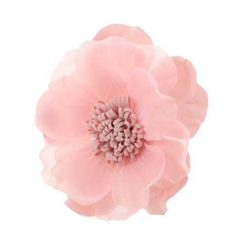 ROMISBABA Brosche für Damen Stoffblume Chiffon Anstecknadel Vielseitig für Kleidung Hüte Taschen Modisches Accessoire Langlebig Farbecht Rosa von ROMISBABA