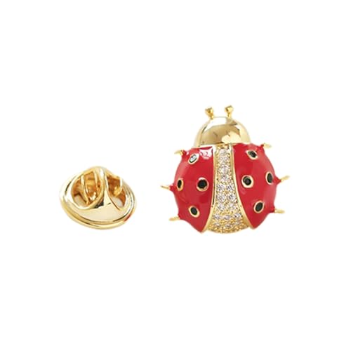 ROMISBABA Brosche Party Türkis Damen Schmuck Kragen Insekt Hochzeit Stifte Nieten Emaille Marienkäfer-Pin Marienkäfer Anstecknadel Golden von ROMISBABA